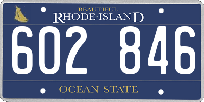 RI license plate 602846
