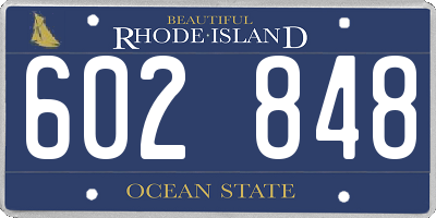 RI license plate 602848