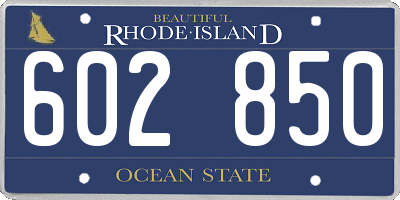 RI license plate 602850