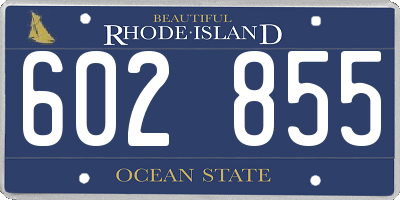 RI license plate 602855