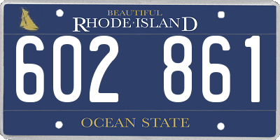 RI license plate 602861