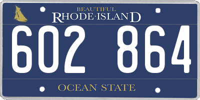 RI license plate 602864