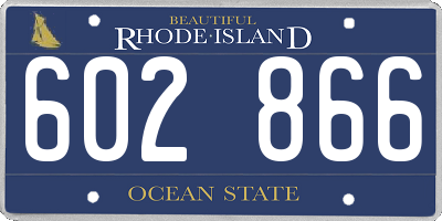 RI license plate 602866