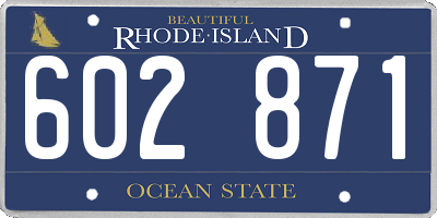 RI license plate 602871
