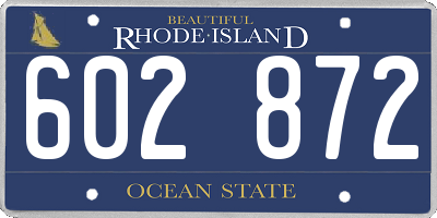 RI license plate 602872
