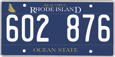RI license plate 602876