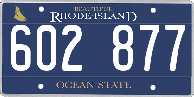 RI license plate 602877
