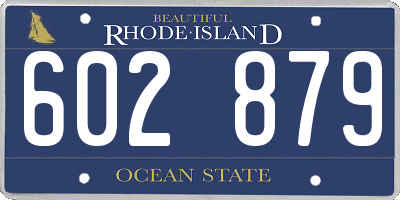 RI license plate 602879