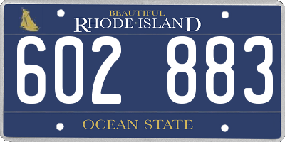 RI license plate 602883
