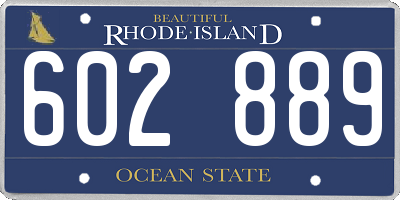 RI license plate 602889