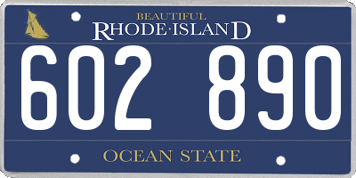 RI license plate 602890