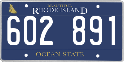 RI license plate 602891