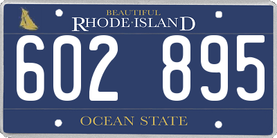 RI license plate 602895