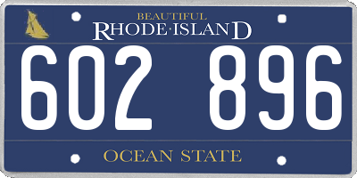 RI license plate 602896