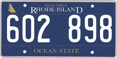 RI license plate 602898