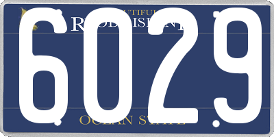 RI license plate 6029