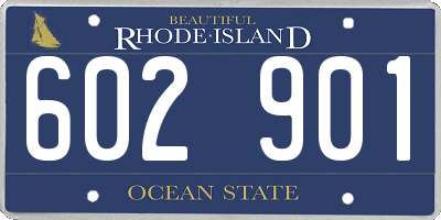RI license plate 602901