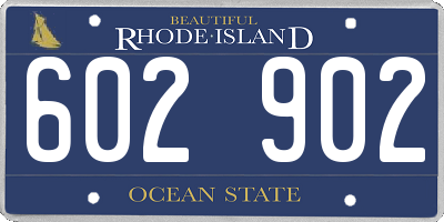 RI license plate 602902