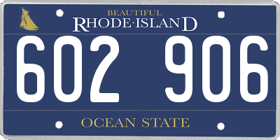 RI license plate 602906