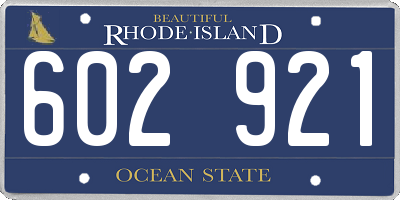 RI license plate 602921