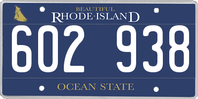 RI license plate 602938