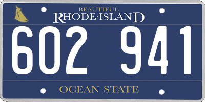 RI license plate 602941