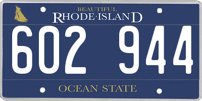RI license plate 602944