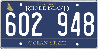 RI license plate 602948