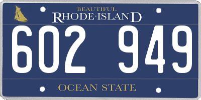 RI license plate 602949