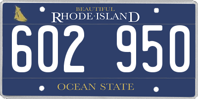 RI license plate 602950