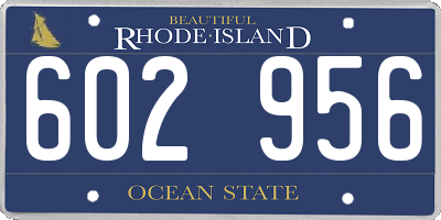 RI license plate 602956