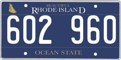 RI license plate 602960