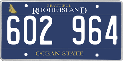RI license plate 602964