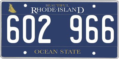 RI license plate 602966