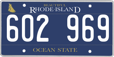 RI license plate 602969