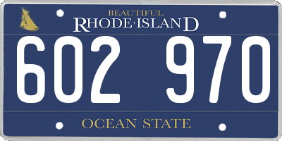 RI license plate 602970