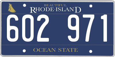 RI license plate 602971