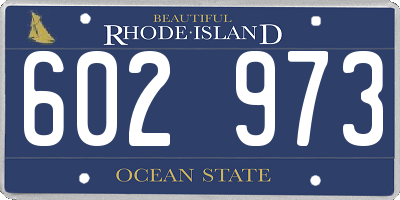 RI license plate 602973