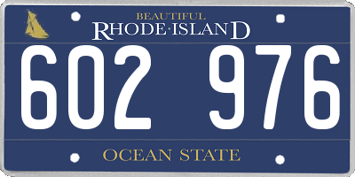 RI license plate 602976
