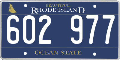 RI license plate 602977