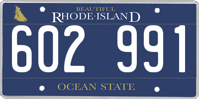 RI license plate 602991