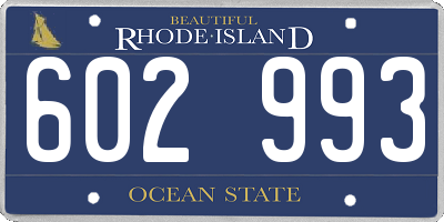 RI license plate 602993