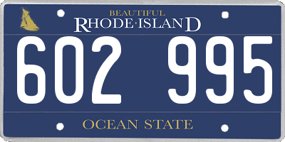 RI license plate 602995