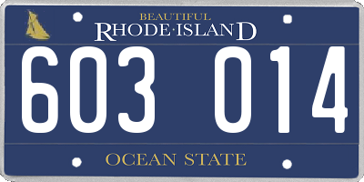 RI license plate 603014