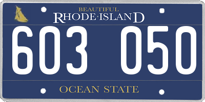 RI license plate 603050