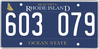 RI license plate 603079