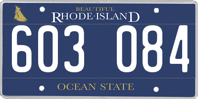 RI license plate 603084