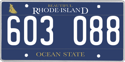 RI license plate 603088