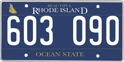 RI license plate 603090