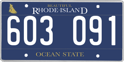 RI license plate 603091